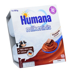 Humana Επιδόρπιο Γιαουρτιού με Σοκολάτα 10M+, 4x10