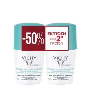 Vichy 2x Deodorants Roll On - Αποσμητικό για την Έ