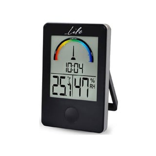 Ψηφιακό Θερμόμετρο-Υγρόμετρο Life WES-100 Μαύρο 22