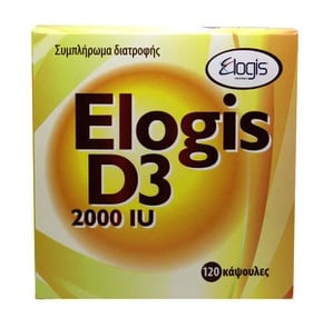 Elogis D3 2000iu Βιταμίνη D3, 120 κάψουλες