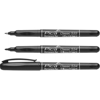 Pica 533-46 Classic Permanent Pen Black Fine 0.7mm