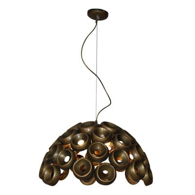 Pendant Light Hl-3590-Μ Darina Black Φ56 Metal