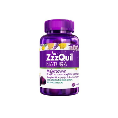 ZZZQUIL Natura Συμπλήρωμα Διατροφής Με Μελατονίνη Βοηθά Να Αποκοιμηθείτε Γρήγορα x60 Ζελεδάκια