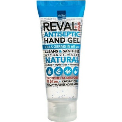 INTERMED Reval  Reval Plus Antiseptic Hand Gel Natural, Αντισηπτικό Τζελ Χεριών με Φυσικό Άρωμα, 30ml