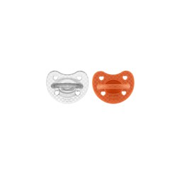 Chicco Physio Forma Silicone Pacifier 16-36 Months Orange-Transparent 2 pieces