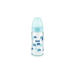 Nuk First Choice Glass Bottle With Silicone Nipple (0-6m) With Temperature Control Index 240ml 
