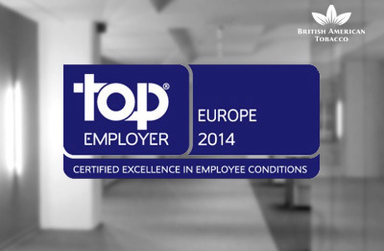 British American Tobacco Hellas took the distinction of “Top Employer Europe 2014”