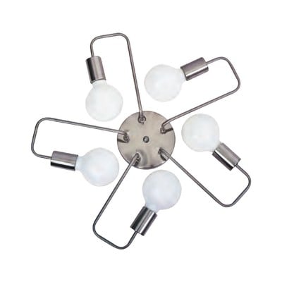 Ceiling Light Shevy Nickel Mat 5XE27