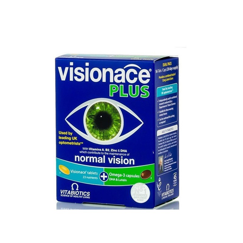 Vitabiotics Vitabiotics Visionace Plus Omega 3 For Eye Care 28 Tabs 28 Caps