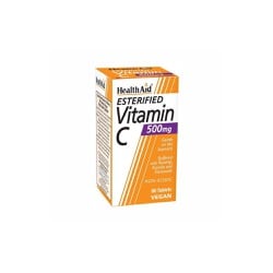 Health Aid Esterified Vitamin C Balanced & Non Acidic 500mg Dietary Supplement With Vitamin C Easily Assimilable & Fast Absorption 60 tablets