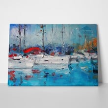 Art oilpainting picture sailboats italy 389454739 a