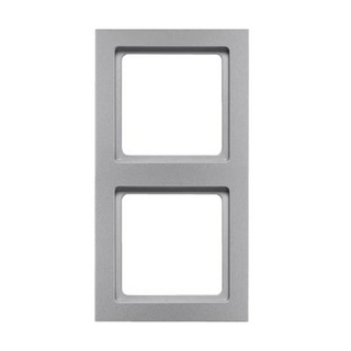 Berker Q.3 Πλαίσιο 2 Θέσεων White Aluminium 101260