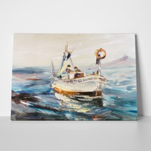 Fisherman at sea a
