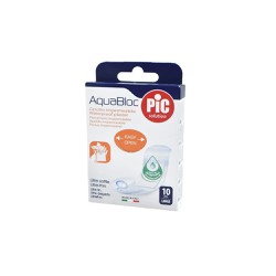 Pic Solution Aquabloc Waterproof Plasters Waterproof Pads With Antibacterial Pad To Protect Wounds From Risks Of Infection 10 pieces
