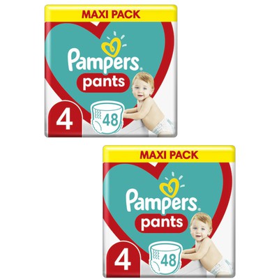 PAMPERS Pants Jumbo Pack N4 Για 9-15kg 96 Τεμάχια (2 Συσκευασίες Των 48 Τεμαχίων)