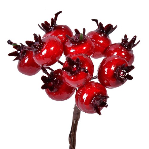 Degë Krishtlindjesh Dekorative Me 10 Shegë Të Kuqe