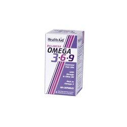 Health Aid Omega 3-6-9 Triple Combination Dietary Supplement For Complete Omega Fat Coverage 60 Capsules