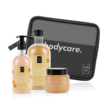 LAVISH CARE Gift Set Body Care Sugar Toffee Crush-Shower Gel 500ml & Hand&Body Cream 300 & Body Scrub 250ml & ΝΕΣΕΣΕΡ