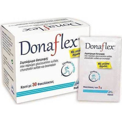 DONAFLEX Donaflex Συμπλήρωμα Διατροφής Για Τη Καλή Λειτουργία Των Αρθρώσεων Με Γεύση Λεμόνι 30 Φακελίσκοι
