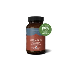 TerraΝova Vitamin D3 Complex 1000iu Φυτικής Προέλευσης Βιταμίνη D3 Συνδυασμένη Με Υπερτροφές 50 κάψουλες