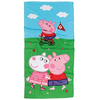 Πετσέτα Θαλάσσης (70x140) Cartoon Line Prints Peppa Pig 5863 Das Kids