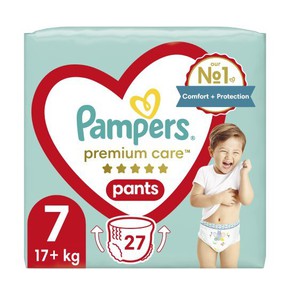 Pampers Premium Care Pants Size 7, 27 Diapers, 17k