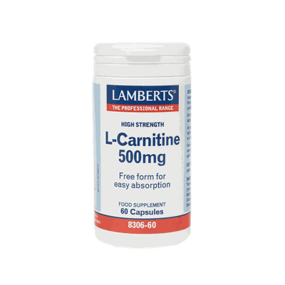 Lamberts L-Carnitine 500mg New Higher Strength 60c