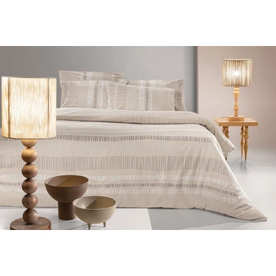 Σετ 3τμχ Παπλωματοθήκη Nuvola Taupe Flannel 225x24