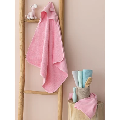 Σετ Μπουρνουζοπετσετες με Κουκουλα Baby Bath 70x75