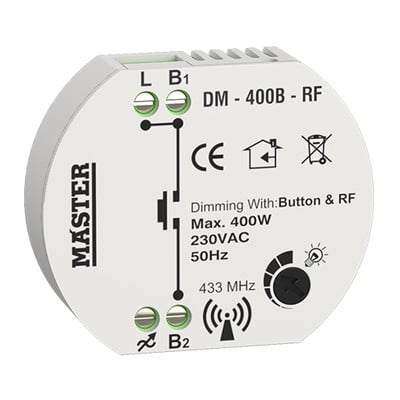 Dimmer κυτίου 400W Led (Τηλεχειρισμός Button & Rf)