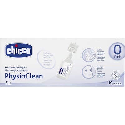 CHICCO PhysioClean Physiological Solution Αμπούλες Φυσιολογικού Ορού Για Βρέφη & Παιδιά 10x5ml [10172-00]