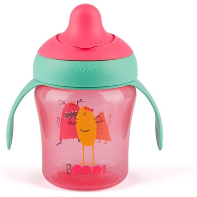 SUAVINEX Learning Cup Boo Εκπαιδευτικό Μπουκάλι Με Λαβές 200ml Από 6 Μηνών Σε Διάφορα Χρώματα