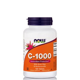 Now Foods C-1000 with Rose Hips & Bioflavonoids, 100tabs