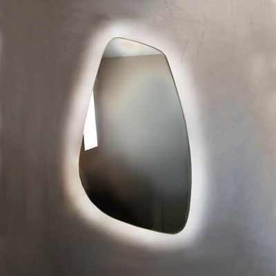 Bathroom mirror led 45x78/55x88/60x93 in stone sha