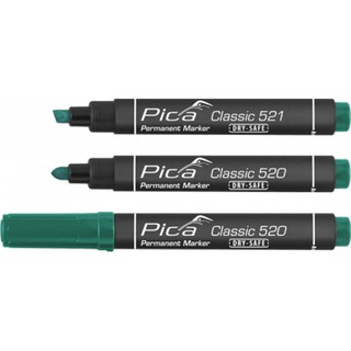Pica 521-36 Classic Permanent Marker Green Chisel 