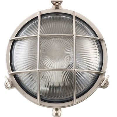 Brass Round Wall Light Chrome Mat Φ24cm Ε27 Ip64