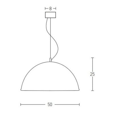 Pendant Light E27 40W Metal Bronze