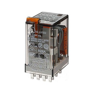 Auxilary Relay 5534 12VAC 4 Contacts with Push But