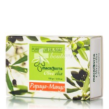 Macrovita Olivelia Φυσικό Σαπούνι Ελαιόλαδου - Papaya Mango, 100gr