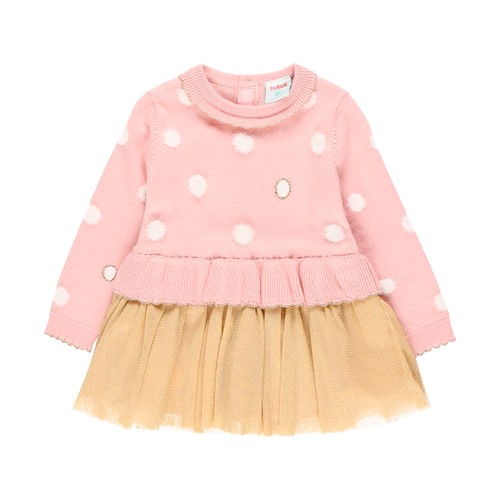 Knitwear Dress With Tulle For Baby Girl (703178)