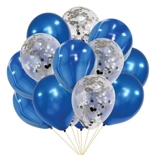 Set balon plavi chrome 12cm