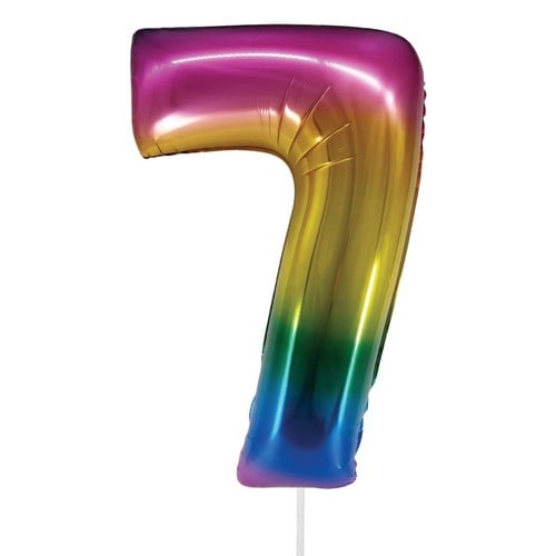 Balon broj 7 rainbow 1m