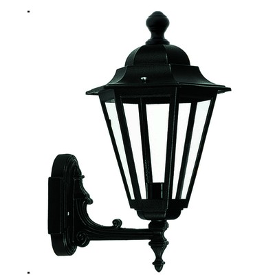 Aluminium Wall Light Lantern Black Height:45cm Ε27