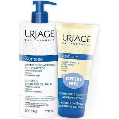 URIAGE XEMOSE BALM 500ml+CLEANSING SOOTHING OIL 200ml