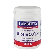 Lamberts Biotin Βιοτίνη 500μg 90caps. Είναι χρήσιμ