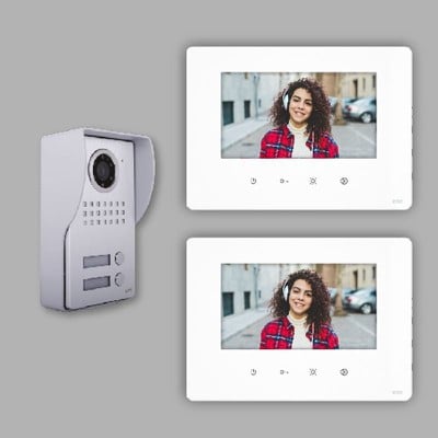 Video Doorbell Kit For 2 Apartments Orion 7'' Whit