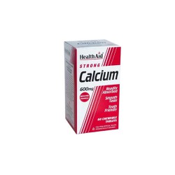 Health Aid Strong Calcium 600mg Συμπλήρωμα Διατροφής Ασβεστίου Ιδανικό Για Την Προστασία Των Γυναικών Από Την Οστεοπόρωση 60 μασώμενες ταμπλέτες