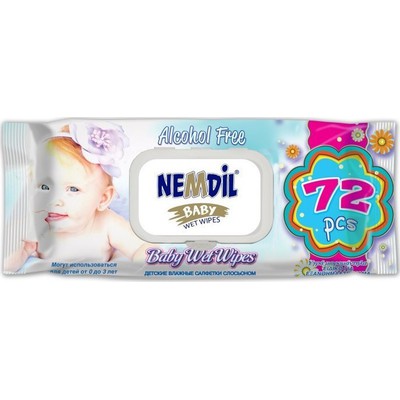 NEMDIL BABY WIPES 72 ΤΕΜ