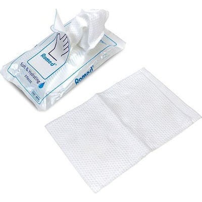 ROMED Soft & Hydrating Γάντια Πλυσίματος Ασθενών 8 Τεμάχια