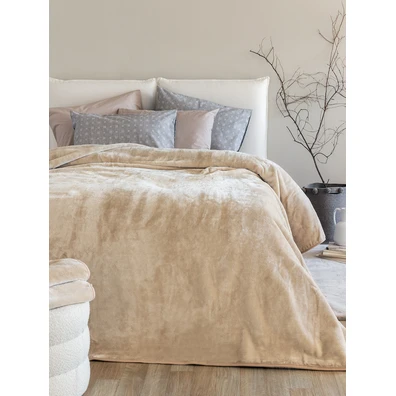 Κουβέρτα Βελουτέ 160x220 Dream Velour/3 Sandy